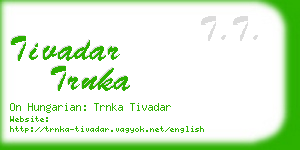 tivadar trnka business card